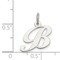 Sterling Silver Small Script Initial Letter B Charm Jewerly 16mm x 15mm